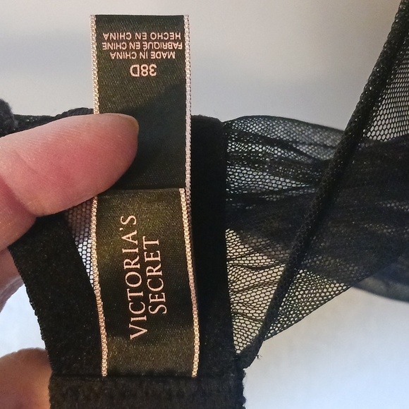 Victorias Secret Elegant Black Lace Babydoll 38D - Picture 7 of 8